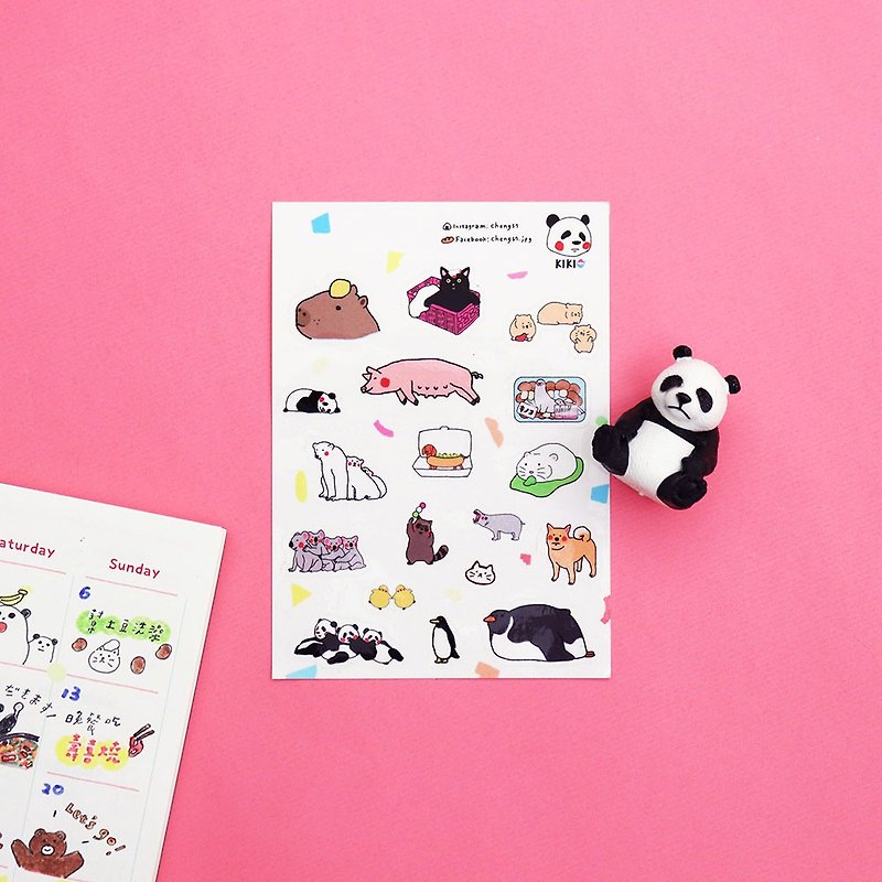 Animal 01 / Shaped Transparent Sticker - Stickers - Paper Multicolor
