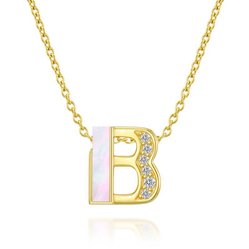 ABC Song Collection -  B Necklace - Necklaces - Sterling Silver Gold