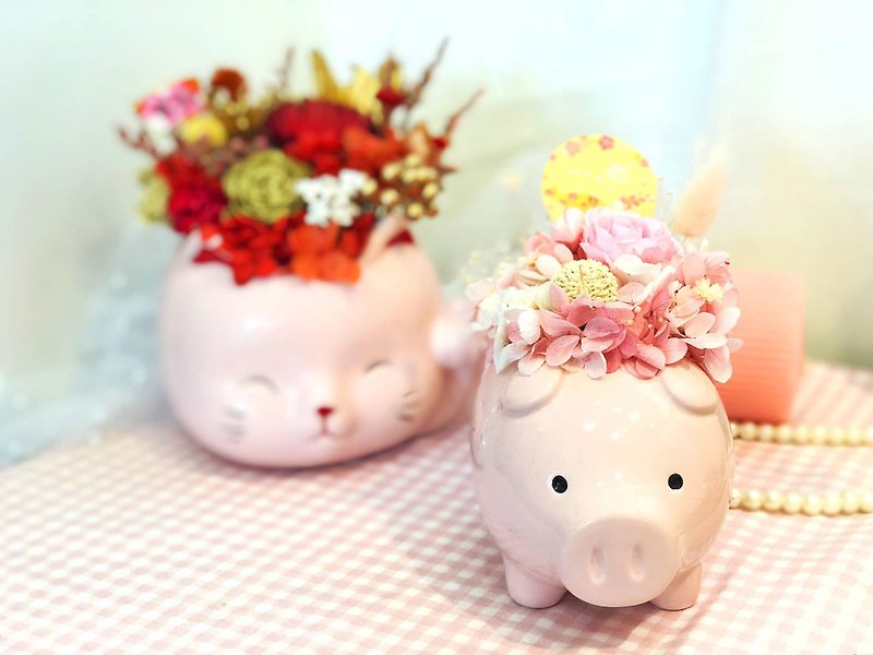 Wbfxhm / My family's pink pig does not have a table flower - Dried Flowers & Bouquets - Plants & Flowers Multicolor