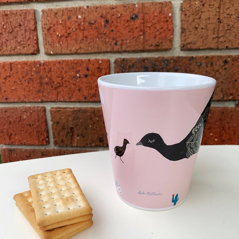 NEW Latte Mug - Emu mum and baby - Mugs - Pottery Multicolor