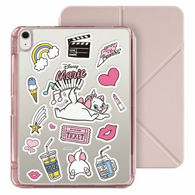 迪士尼瑪麗貓 iPad Air 11/pro13可拆式防摔透明筆槽摺套ipad - 平板/電腦保護殼/保護貼 - 塑膠 多色
