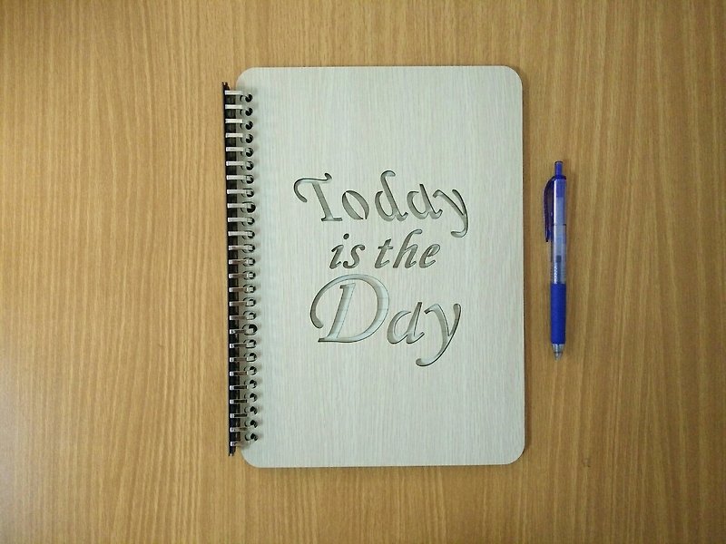 [Teacher’s Day Gift] B5 two-leaf 26-hole notebook─Today is the day - Notebooks & Journals - Wood 