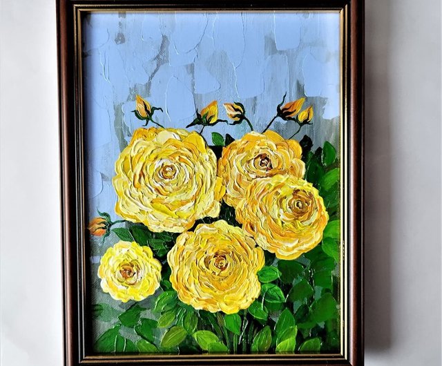 【黄昏の秋薔薇】アクリル画 F3 風景画 絵画 原画 花の絵 薔薇】アクリル画 F3 静物画 絵画 原画 水彩 花の絵 - メルカリ