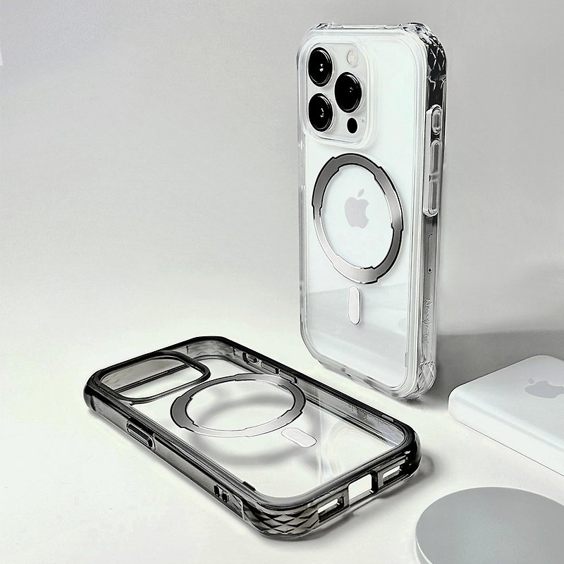 【NavJack】Magus super magnetic military-standard anti-fall case│APPLE iPhone 15 all models - Phone Accessories - Plastic White