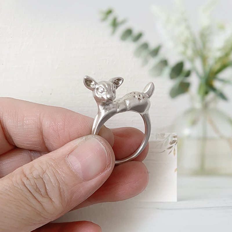 [Original 925 sterling silver. Fawn ring] Little luck hidden in your fingertips - แหวนทั่วไป - เงินแท้ 