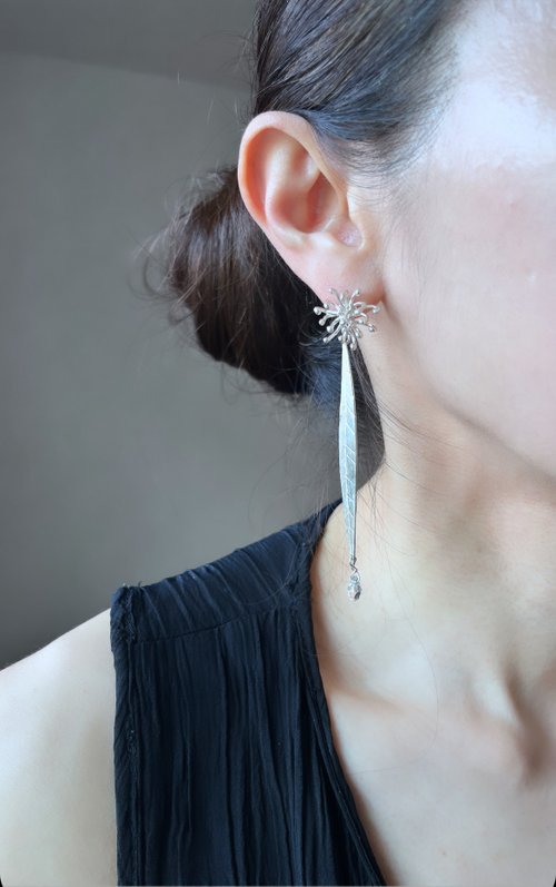 【SWAROVSKI】　スワロフスキー　〈希少〉トロピカルリーフピアス org.jpg