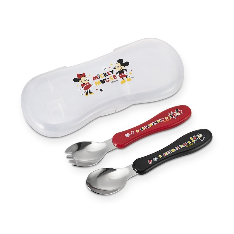 【Baby City】Mickey and Minnie Stainless Steel tableware set - Children's Tablewear - Other Materials Red