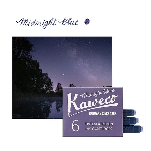 KAWECO 台灣 德國 KAWECO 歐規卡水 卡式墨水管 子夜藍