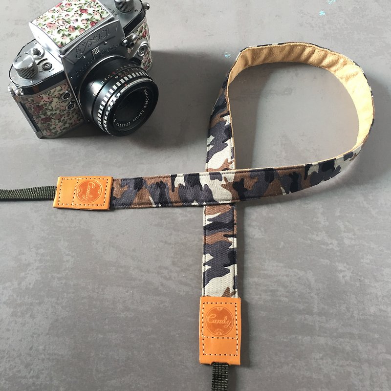Camo Gray  Mirrorless camera Strap - Cameras - Cotton & Hemp Gray