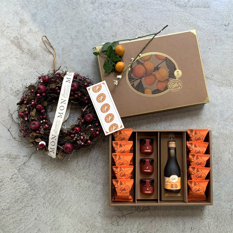 Ju Feng gift box LA3 (kumquat crisp*10 pieces + kumquat jam 3 pieces + optional combination) - with carrying bag - Cake & Desserts - Fresh Ingredients 