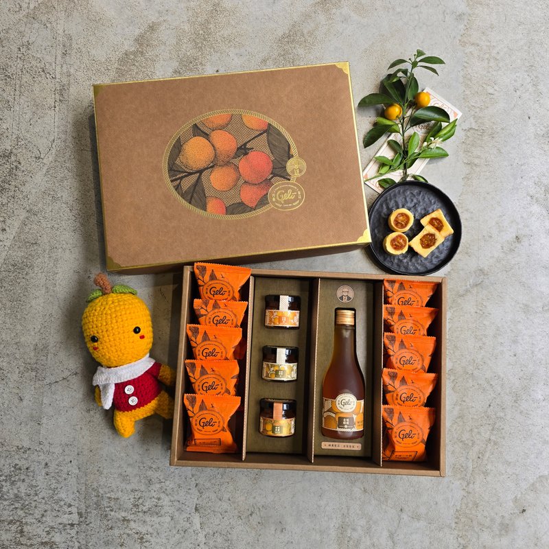 New Year Ju Feng gift box LA3 (one bite of kumquat cake + 3 pieces of comprehensive kumquat jam + optional combination) - with carrying bag - เค้กและของหวาน - อาหารสด 