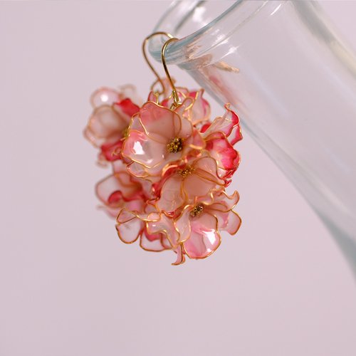 the.light //繁花// 赤花藤 - / 現貨 / 垂墜.短版.存在感 耳環