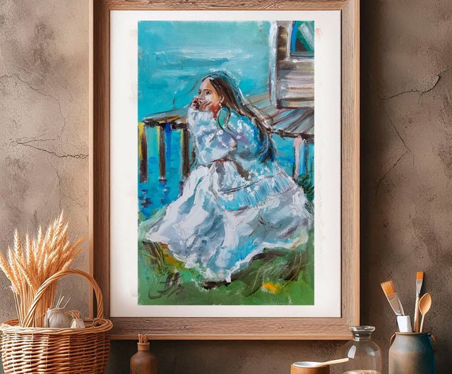 「女」油彩画・油絵・F6・キャンパス 女」油彩画・油絵・F6・キャンパス 【公式通販】