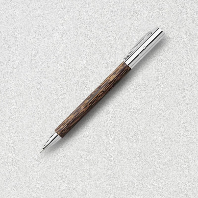 【Faber-Castell】成吉思汗AMBITION天然椰木0.7mm 鉛筆 免費刻字 - 鉛筆/自動鉛筆 - 木頭 咖啡色