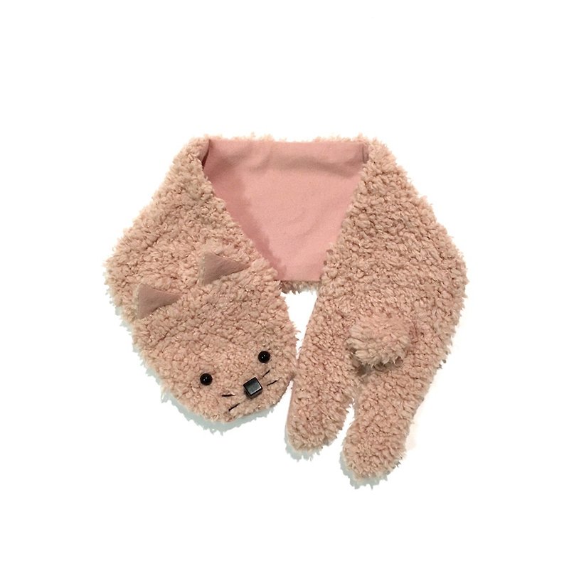 イヌねこのマフラー　スモークピンク - 嬰兒手鍊/飾品 - 棉．麻 粉紅色