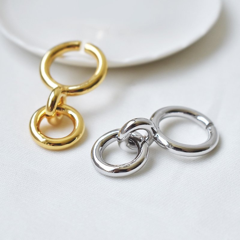 Ring double circle Bronze weight - แหวนทั่วไป - ทองแดงทองเหลือง หลากหลายสี