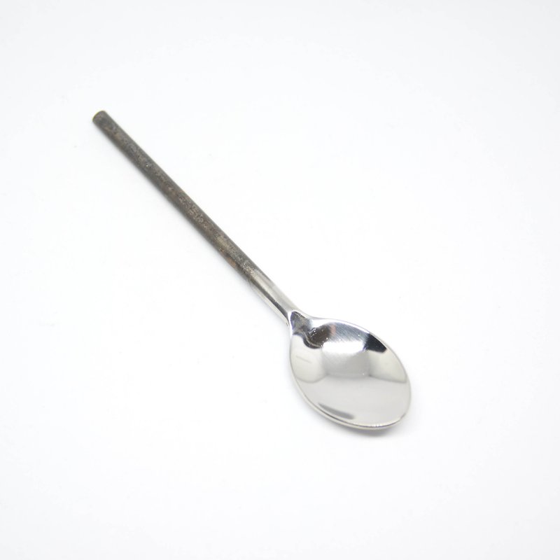 Stick Cutlery Set-Black Handle Spoon-Fair Trade - ช้อนส้อม - สแตนเลส สีเงิน