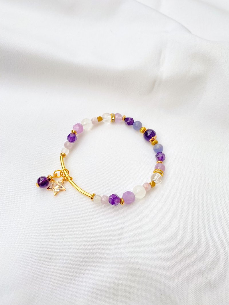 [Raphael's Messenger in the Wind] Amethyst Stone Lavender Amethyst Crystal Bracelet - Bracelets - Crystal 