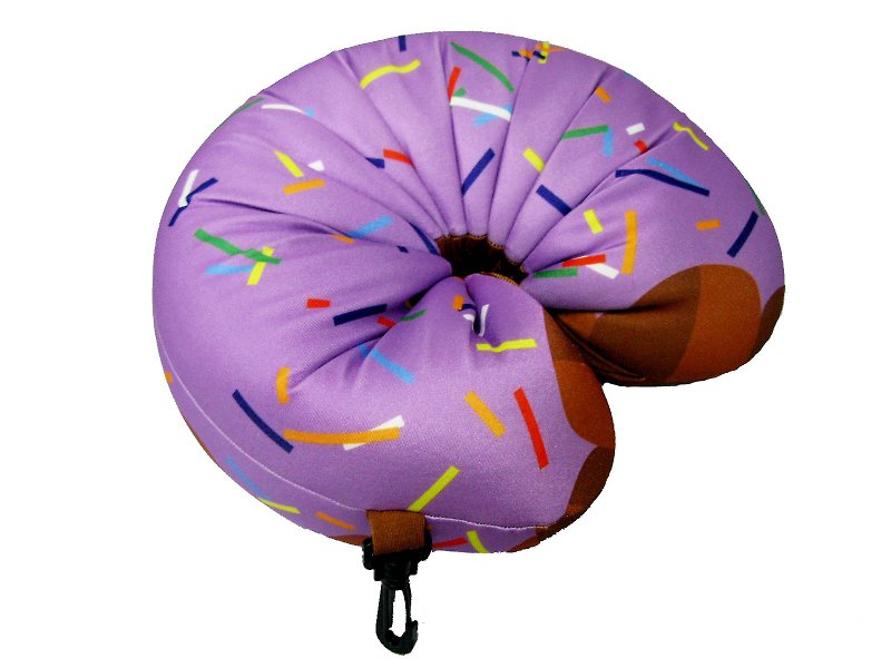 Purple Joli donut Multifunction travel cushion - หมอน - เส้นใยสังเคราะห์ สีม่วง