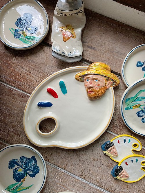 chana.pottery.studio Original Ceramic Palette Vangogh