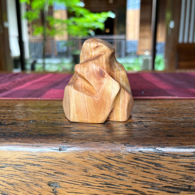 心山系列　得有　家飾擺件　小山水　雕刻件 - 擺飾/家飾品 - 木頭 橘色