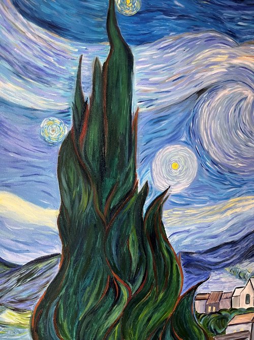 ゴッホ　星月夜　MOMA 油絵　ペイント ゴッホの名作《星月夜》がレゴ®に。MoMAがコラボ｜画像