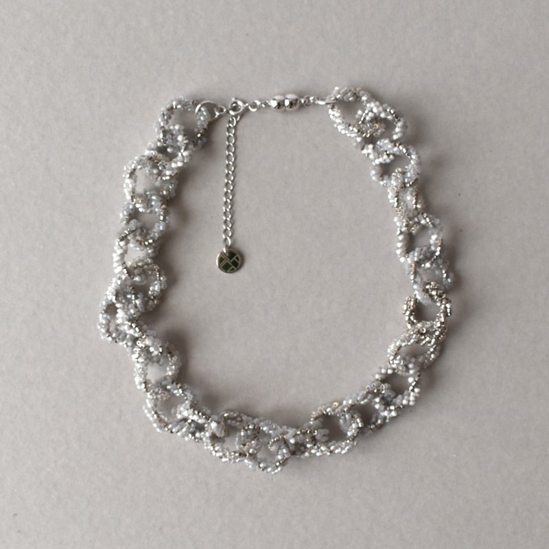 鎖 40cm / silver_2025.12. - ネックレス - ガラス 