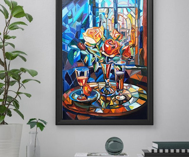 絵画「薔薇」 F8 油絵 Amazon.co.jp: 落合勝義『白いバラ(F8号)』油彩画 静物画 植物