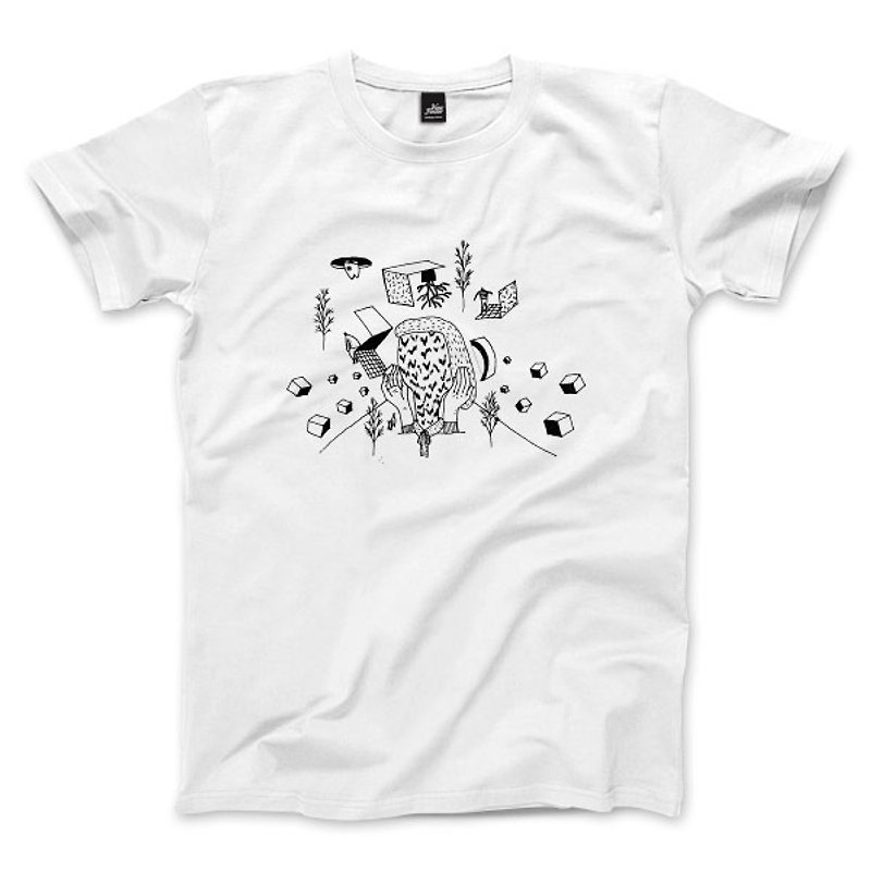 Vomiting man - white - Unisex T-Shirt - Men's T-Shirts & Tops - Cotton & Hemp 