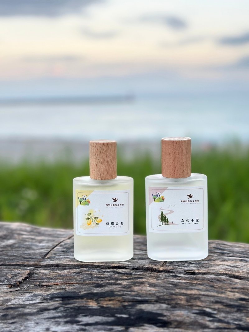 海嶼杉・臺灣木系列・天然精油香氛噴霧50ML - 香薰/精油/線香 - 玻璃 