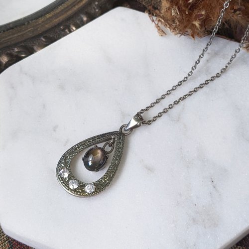 星期天古董飾品/雜貨 【老飾品/西洋老件】VINTAGE紋銀Sterling silver古典項鍊