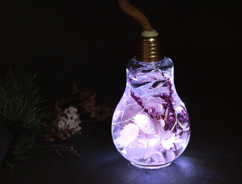 世界で唯一の特許である、最も美しい花の言語の夜の薄紫色のコーナー、台湾のデザイナーによるオリジナルの手作りカスタム - 照明・ランプ - ガラス パープル