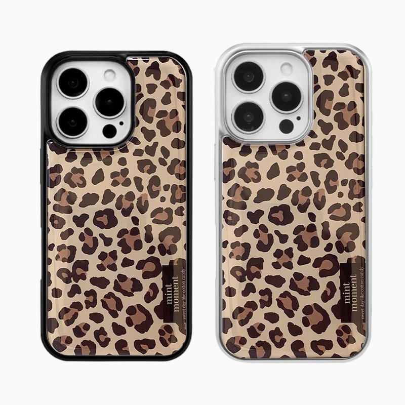 棕色豹紋環氧樹脂 - 手機殼/手機套 - 其他材質 