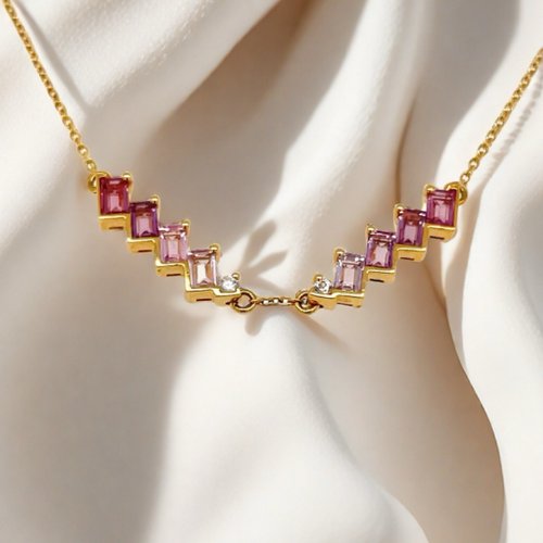 Nozomi Jewelry │尋找美好事物的輕珠寶品牌 雙翼無燒藍寶漸層項鍊