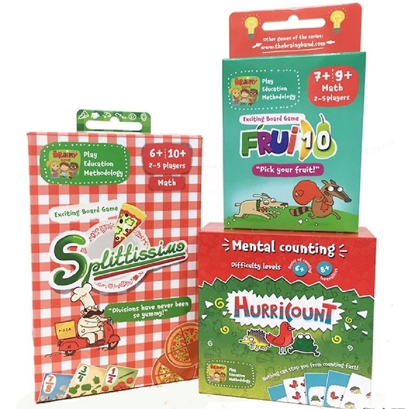 超值數學組合 -披薩家+數大小硬盒版+水果數到十 - 寶寶/兒童玩具/玩偶 - 紙 紅色