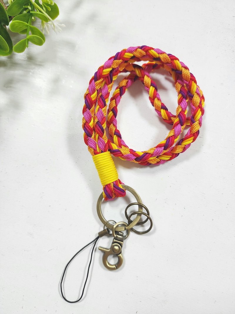 Paris*Le Bonheun. Interweaving of paracord and string. braided rope(my style) - Lanyards & Straps - Nylon Multicolor