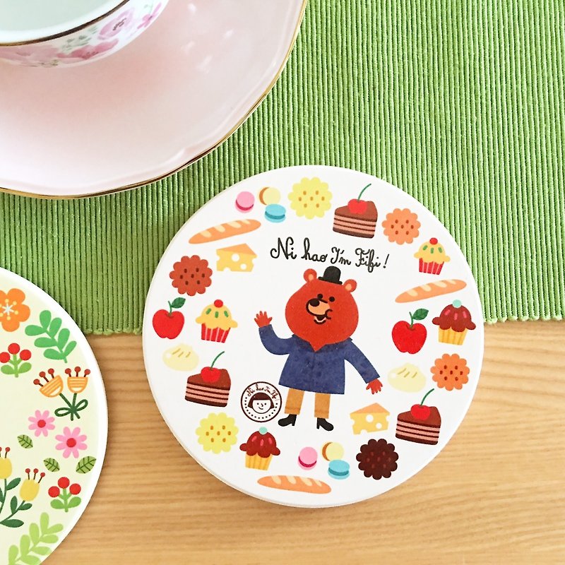 FiFi Coaster－Snack Bear - Coasters - Other Materials 
