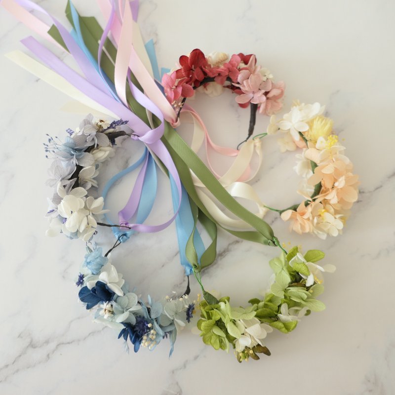 [Colorful Everlasting Hydrangea Wrist Flowers] Bride’s wrist flowers/Bridesmaid’s wrist flowers in 5 colors - Dried Flowers & Bouquets - Plants & Flowers 