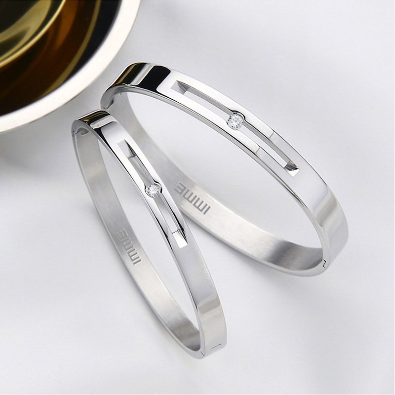 Stainless steel bangle for men - Bracelets - Other Metals Silver
