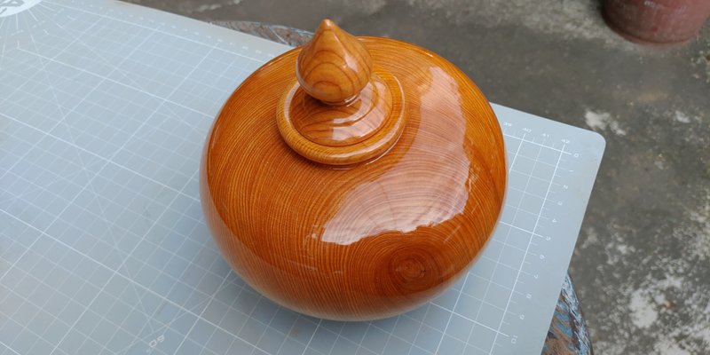 早期老料台灣黃檜木(扁柏)聚寶盆聞香瓶A - 擺飾/家飾品 - 木頭 