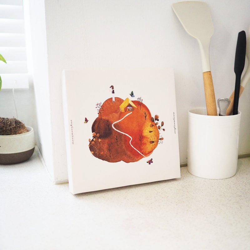 ギフト交換 オリジナル | フレームレスキャンバス | インテリア装飾 | クリスマスギフト 【走走星球】 - ポスター・絵 - その他の素材 ホワイト