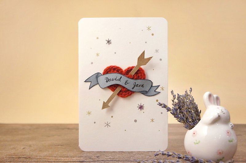 Shining love is in my heart-Valentine's Day exclusive custom card - การ์ด/โปสการ์ด - กระดาษ ขาว