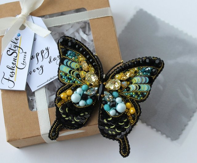 手作り一品物☆蝶のブローチ素敵さ ワイヤーレジンでつくる蝶々のブローチの制作動画 Butterfly brooch making video