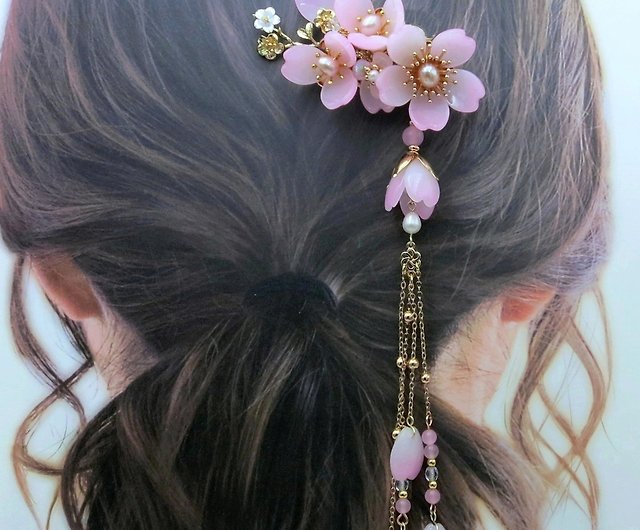 Lemon Handmade Hair Accessories Gradient Pink Cherry Blossom Hairpin / Hair  Clip - Shop lemonhandmade Hair Accessories - Pinkoi