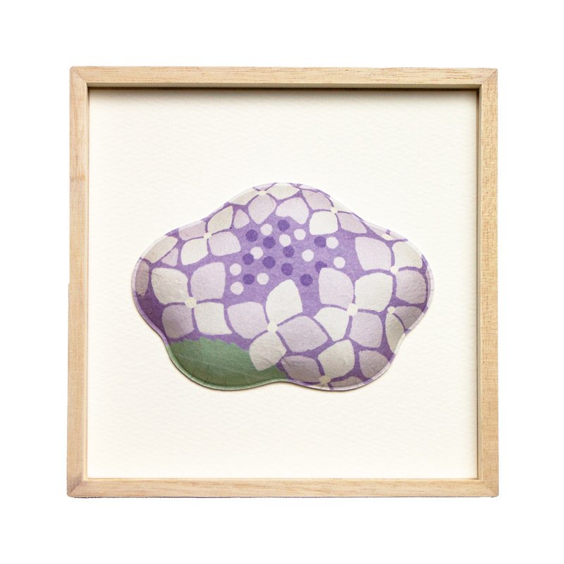 和紙の壁飾り　ふくら　紫陽花 (紫)　１種飾り - 牆貼/牆身裝飾 - 紙 