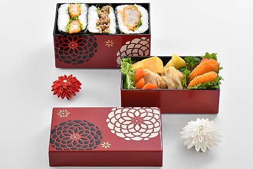 東京食器 - 讓你的料理變漂亮 百華系列 多用便當盒 紅 (680ml&980ml) /HAKOYA