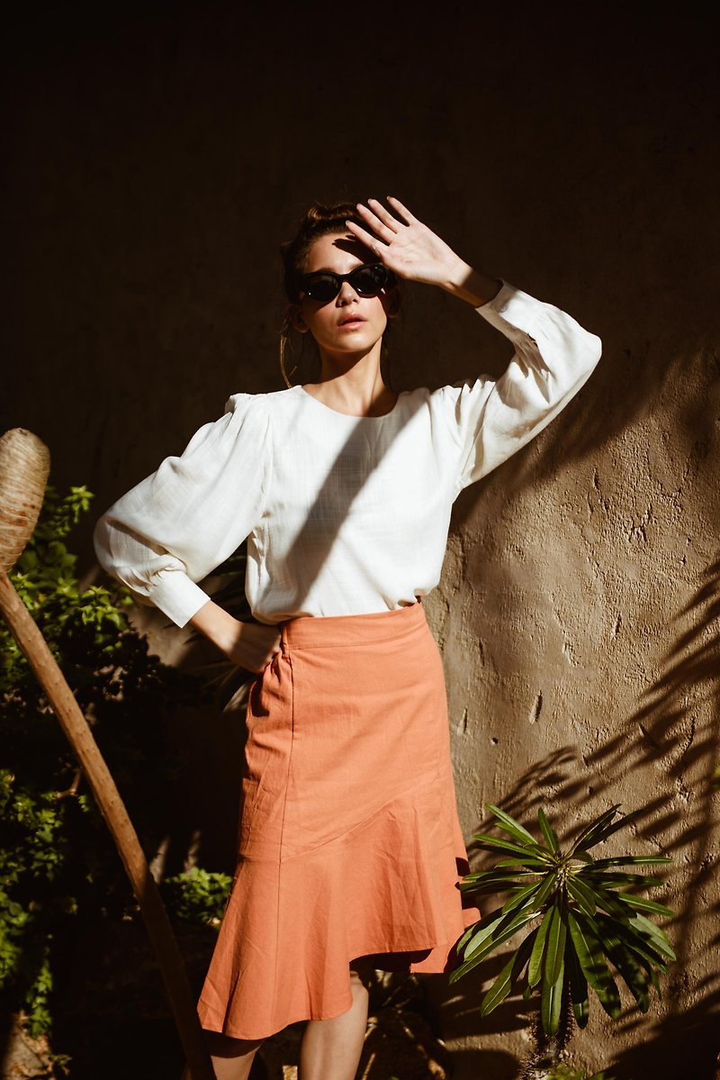SKIRT - ANNIE / Amber - Skirts - Cotton & Hemp Orange