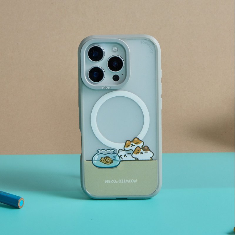 歐吉喵NEKO OJIMEOW想吃鯛魚燒了極光霧透MagSafe iPhone手機殼 - 手機殼/手機套 - 塑膠 多色