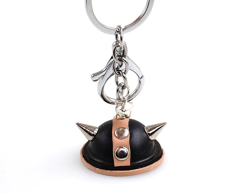 U6.JP6 Handmade Leather Goods-Handmade Leather Charm Key Ring/Beihai Little Hero Hat/Pirate Hat - ที่ห้อยกุญแจ - หนังแท้ สีนำ้ตาล