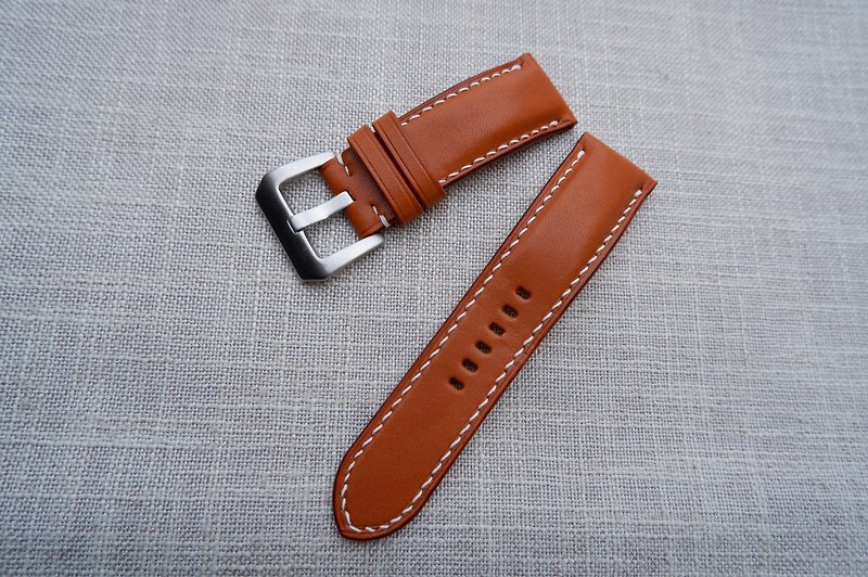 Japanese Tochigi Leather-Amber - Watchbands - Genuine Leather Orange